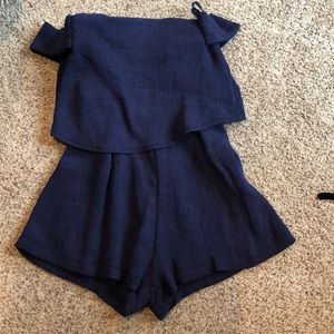 Navy Romper